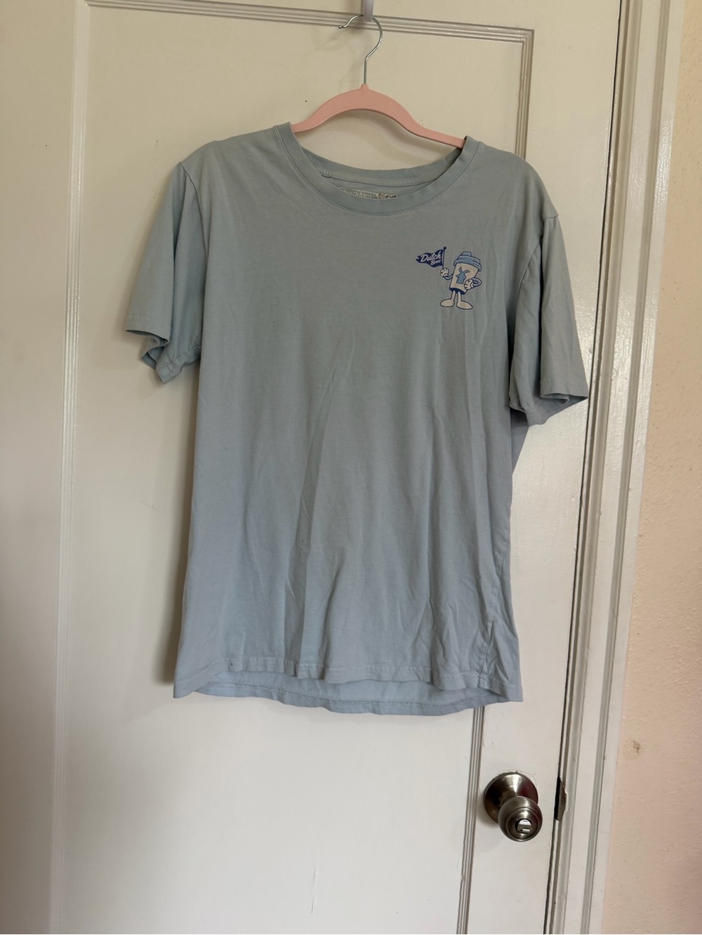Light Blue Dutch Bros embroidered Logo Unisex Tee